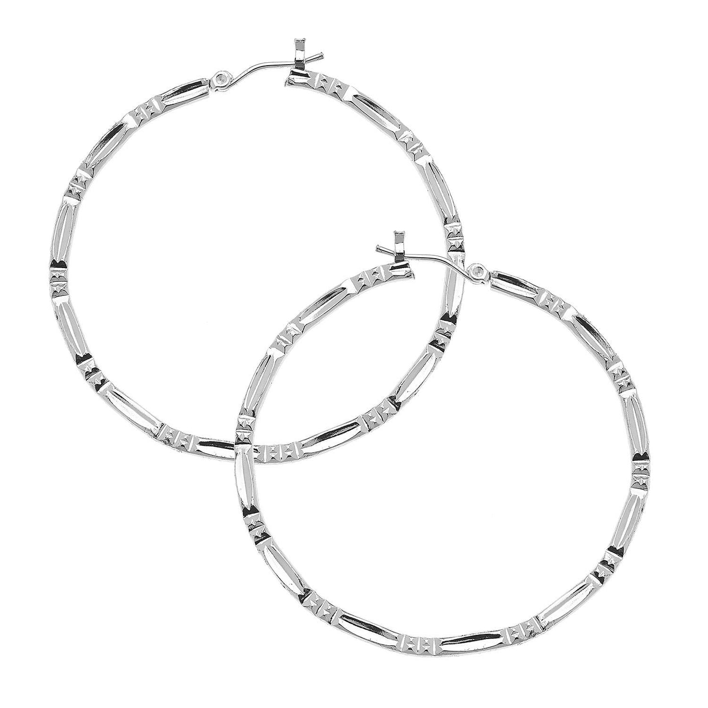 Sterling Silver Plated Hoop Earrings