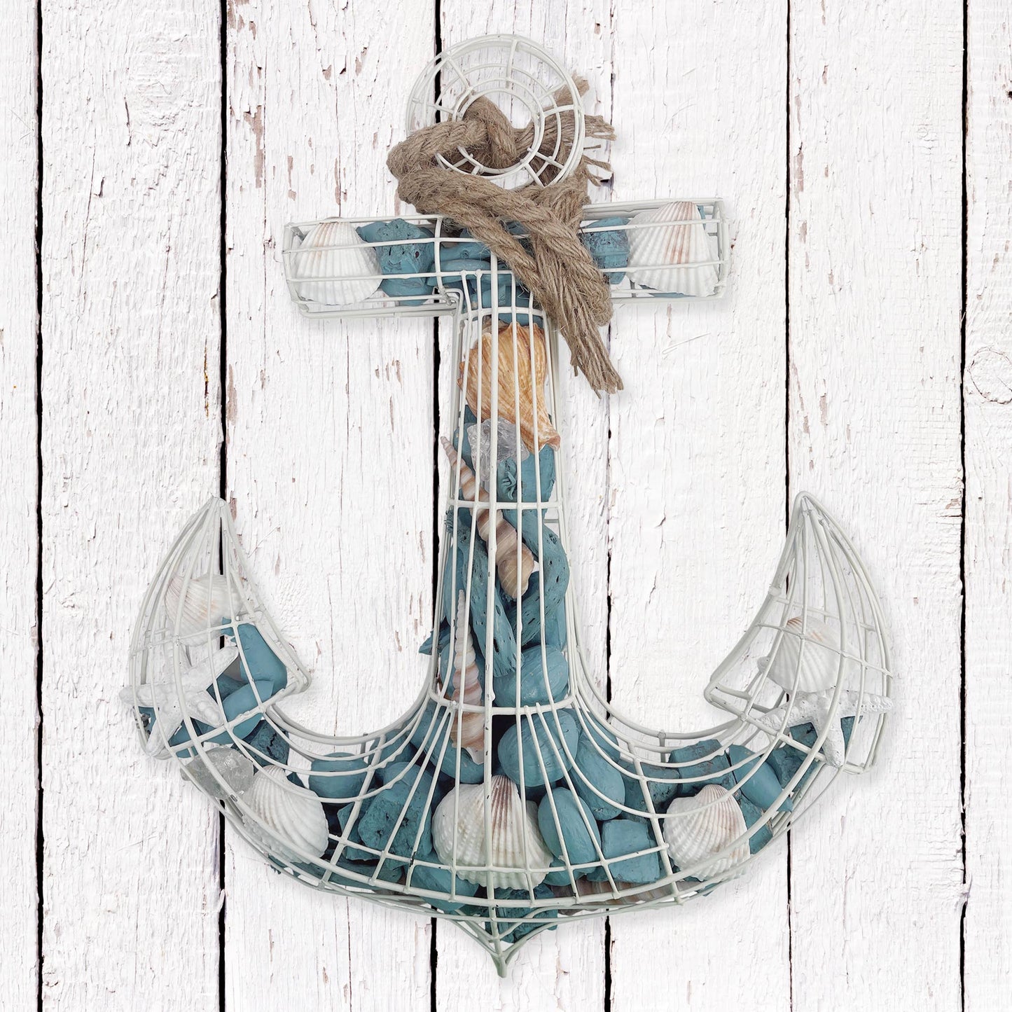 Blue Coastal Scented Potpourri Anchor Wire Decor