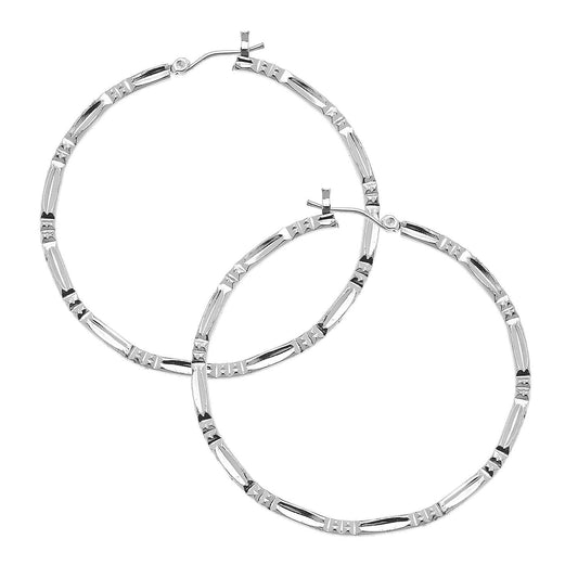 Sterling Silver Plated Hoop Earrings