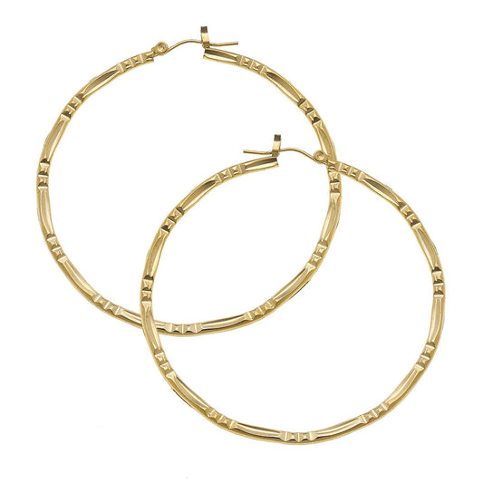Gold Plated Hoop Earrings with Surgical Steel Ear Wires