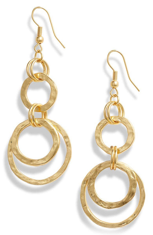 Petite circle dangle earring