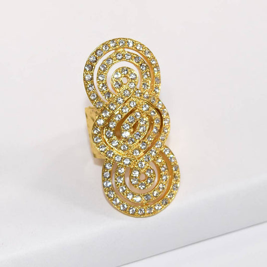 Pave cocktail ring