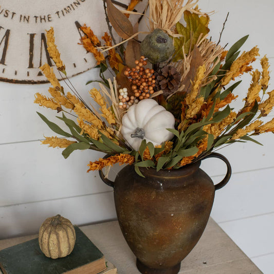 28" FALL LEAVES,PUMPKIN & BERRIES SPRAY