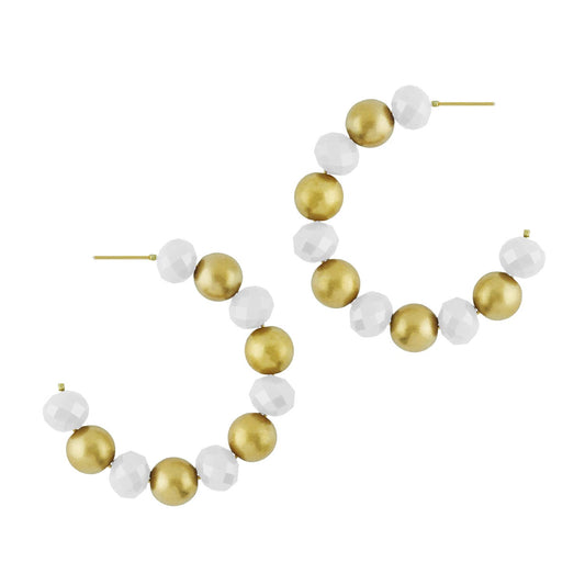 White Milly Margaret Hoops